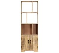 KTHLBRH Bibliothèque 60 x 35 x 180 cm Bois Massif Mango Étagères Décoratives Bureau Bibliothèque Étagère Salon Étagères pour la Chambre pour Bureau, Salon, Chambre à Coucher