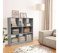 KTHLBRH Bibliothèque classique en bois avec une grande stabilité et résistance à l'humidité, polyvalente comme séparateur de pièce ou espace de rangement pour livres, magazines et décoration