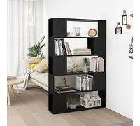 KTHLBRH Bibliothèque élégante avec 5 compartiments comme séparateur de pièce, espace de rangement robuste pour livres, magazines et décoration, design classique pour le salon et le bureau à domicile