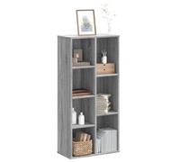 KTHLBRH Bibliothèque en bois à 7 compartiments avec séparateurs, étagère de rangement pour livres et décoration, séparateur de pièce pour la maison et le bureau, durable et facile d'entretien