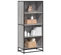 KTHLBRH Bibliothèque Moderne en Bois et Métal, Étagère de Rangement Multifonction pour Salon, Bureau ou Garage, Organisation Livres et DVD, Design Industriel Durable