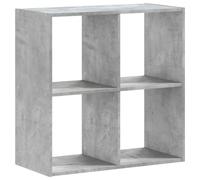 KTHLBRH Bibliothèque, vitrine, buffet, pour salon, étagère à fleurs, bibliothèque, gris béton, 68,5 x 32 x 68,5 cm, en matériau dérivé du bois, pour salon, bureau, débarras, chambre