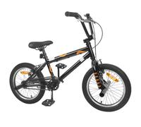 KTHLBRH BMX 16 pouces acier noir pour 5-8 ans | Dimensions : 117 x 60 x 80 cm, hauteur de la selle : 63,5 cm, hauteur du cadre : 25,4 cm, suspension rigide, 1 vitesse