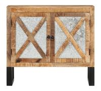 KTHLBRH Buffet 80 x 30 x 71 cm en bois brut massif de mangue