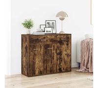 KTHLBRH Buffet Design Minimaliste en Bois d'Ingénierie avec 4 Compartiments de Rangement Spacieux pour Salon | Surface Lisse Résistante à l'Humidité, Idéal pour Objets