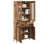 KTHLBRH Buffet en bois vieilli 69,5 x 34 x 180 cm | Bois ingénierie, design mural, grand espace, rectangulaire moderne