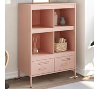 KTHLBRH Buffet Haut Industriel Robuste en Acier Laminé à Froid avec Grand Espace de Rangement et Pieds Réglables pour Salon ou Chambre, Armoire Métallique Moderne