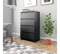 KTHLBRH Buffet noir, 60 x 35 x 98,5 cm, en matériau dérivé du bois, pour chambre à coucher, buffet, pour chambre à coucher, salle à manger, salon ou couloir