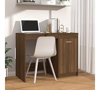 KTHLBRH Bureau marron aspect chêne 100 x 50 x 76 cm en matériau dérivé du bois, bureau secrétaire, bureau d'ordinateur, design peu encombrant, idéal pour le bureau à domicile