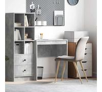 KTHLBRH Bureau Moderne en Bois d'Ingénierie avec Surface Lisse et Compartiment de Rangement, Idéal pour Écrire, Étudier ou Travailler sur Ordinateur, Design Épuré