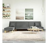 KTHLBRH Canapé d'angle Convertible 3 en 1 avec Mécanisme Inclinable, Tissu Respirant Durable et Cadre en Contreplaqué Robuste pour Salon et Accueil d'Invites