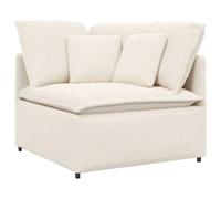 KTHLBRH Canapé modulaire 200 x 100 cm crème | Cadre en métal, 2 angles, 6 grands coussins, 4 petits, salon