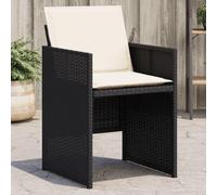 KTHLBRH Chaise de jardin rabattable avec coussins amovibles, rotin PE résistant et structure en acier pour extérieur, confortable et lavable, fauteuil relaxant pour terrasse ou patio, capacité