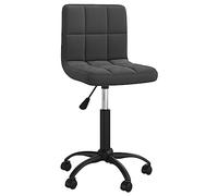 KTHLBRH Chaise de salle à manger pivotante réglable en hauteur avec revêtement en velours doux et roues à 360 degrés pour mobilité libre et confort à la maison