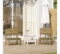 KTHLBRH Chaises de jardin en bois de pin massif avec dossier confortable, traitement en autoclave pour résistance aux intempéries, meubles d'extérieur durables pour espaces extérieurs