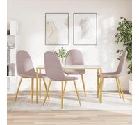KTHLBRH Chaises de salle à manger minimalistes avec siège rembourré et pieds en chrome doré, confortables pour cuisine, salon ou salle à manger, charge jusqu'à 110 kg
