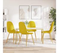 KTHLBRH Chaises de salle à manger minimalistes avec siège rembourré et pieds en chrome doré, confortables pour cuisine, salle à manger ou salon, structure robuste et stable,