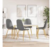 KTHLBRH Chaises de salle à manger minimalistes avec siège rembourré et pieds en chrome doré, élégantes et confortables pour cuisine, salle à manger ou salon Charge maximale 110 kg