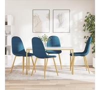 KTHLBRH Chaises de salle à manger minimalistes avec siège rembourré et pieds en chrome doré, élégantes et confortables, pour cuisine, salle à manger ou salon, charge jusqu'à 110 kg