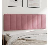 KTHLBRH Coussin de tête de lit rose 120 cm en velours doux avec rembourrage en mousse pour lit, design pratique à rayures pour soutien dorsal et installation polyvalente, adapté