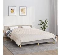 KTHLBRH Couverture lestée crème claire 220 x 240 cm 11 kg en coton avec passants intérieurs pour une répartition uniforme de la pression et un sommeil paisible