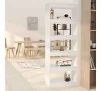 KTHLBRH Élégante bibliothèque en bois au design classique - Espace de rangement robuste pour livres, magazines, DVD et décoration comme séparateur de pièce pour couloir et salon
