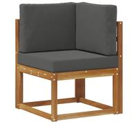 KTHLBRH Ensemble de canapés d'extérieur 9 pièces en bois d'acacia naturel | Modulaire, dossier à lattes, accoudoirs pratiques, patio, jardin, piscine