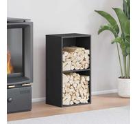 KTHLBRH Étagère à bûches en acier laminé à froid Noir 40 x 30 x 75 cm - Étagère à bûches robuste avec grande capacité pour bûches de bois, loin du sol pour une meilleure circulation de l'air