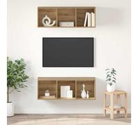 KTHLBRH Étagère Cube Modulable en Bois d'Ingénierie avec Support Mural, Rangement Pratique pour Salon et Bureau, Design Épuré et Structure Durable, Installation Facile