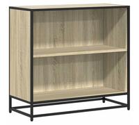 KTHLBRH Étagère de rangement - Buffet de salon - Bibliothèque en chêne Sonoma - 80,5 x 35 x 76 cm - Matériau du bois pour cuisine, chambre, salon, cave