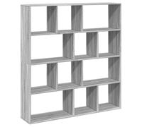 KTHLBRH Étagère de rangement, buffet de salon, en matériau dérivé du bois, gris sonoma 132 x 29 x 141,5 cm, pour bureau, cave, salon, chambre