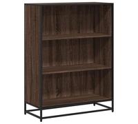 KTHLBRH Étagère de rangement - Buffet de salon - Étagère à fleurs - Bibliothèque aspect chêne marron - 80,5 x 35 x 107,5 cm - Matériau du bois pour cuisine, chambre, salon, cave