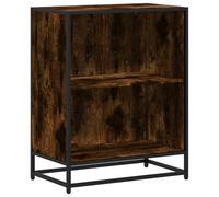 KTHLBRH Étagère de rangement - Buffet de salon - Étagère à fleurs - Bibliothèque en chêne fumé - 60 x 35 x 76 cm - Matériau du bois pour cuisine, chambre, salon, cave