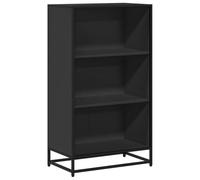 KTHLBRH Étagère de rangement - Buffet de salon - Étagère à fleurs - Bibliothèque noire - 60 x 35 x 107,5 cm - Matériau du bois pour cuisine, chambre, salon, cave