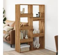 KTHLBRH Étagère de Séparation Moderne en Bois avec 7 Niveaux pour Rangement Livres et DVD, Meuble de Salle Polyvalent et Décoratif, Surface Lisse et Entretien Facile