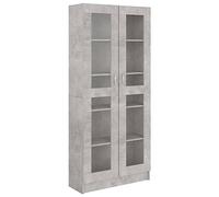KTHLBRH Étagère décorative pour salon, bibliothèque, rangement de livres, vitrine, gris béton, 82,5 x 30,5 x 185,5 cm, matériau en bois pour livres, salon, bureau, bureau