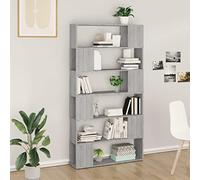 KTHLBRH Étagère en bois avec 6 compartiments, meuble bibliothèque pour livres et décoration, structure résistante et facile à nettoyer, idéale pour organiser des magazines,