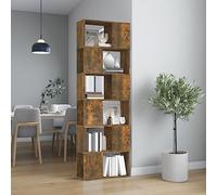 KTHLBRH Étagère en bois avec 6 étagères, bibliothèque multifonction pour livres et décoration, meuble de rangement pour salon ou chambre, structure résistante et