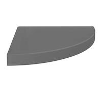 KTHLBRH Étagère murale d'angle en MDF pour bureau, chambre à coucher, salon, balcon - Gris brillant - 35 x 35 x 3,8 cm