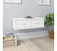 KTHLBRH Étagère murale, décoration murale, étagère murale, étagère décorative universelle, étagère murale pour tiroirs, blanc, 60 x 26 x 18,5 cm, matériau en bois, convient pour le salon