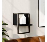 KTHLBRH Étagère Murale Flottante en Bois d'Ingénierie avec Barre de Support - Rangement Pratique pour Décoration Intérieure et Organisation Murale