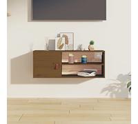 KTHLBRH Étagère murale murale décorative universelle étagère décorative murale - Marron miel - 80 x 30 x 30 cm - En pin massif - Convient pour salon, chambre à coucher