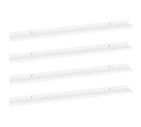 KTHLBRH Floating Shelves Lot de 4 étagères murales pour salle de bain, cuisine, 100 x 9 x 3 cm, pour balcon, salle de bain, salon, cuisine Blanc