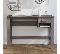 KTHLBRH Hamar Bureau secrétaire en pin massif, gris clair, 110 x 40 x 75 cm, design peu encombrant, idéal pour le bureau à domicile