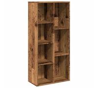KTHLBRH Kitchen Shelf Bibliothèque Buffet de salon - Aspect bois vieilli - 50 x 25 x 104 cm - Pour bureau, chambre, cave, salon