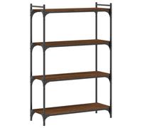 KTHLBRH Kitchen Shelf Vitrine de salon - Buffet de salon - Bibliothèque à 4 étages - Aspect chêne marron - 80 x 30 x 120 cm - Matériau du bois pour chambre, buanderie, cuisine, bureau