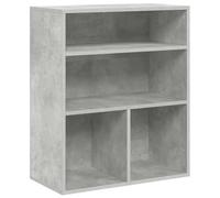 KTHLBRH Kitchen Shelf Vitrine de salon - Buffet de salon - Bibliothèque gris béton - 60 x 30 x 71,5 cm - Matériau dérivé du bois pour bureau, extérieur, salon, cave