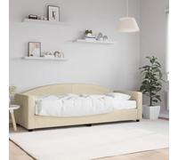 KTHLBRH Lit de jour avec matelas Crème 80 x 200 cm Cadre de lit pour salon Cadre de lit pour chambre à coucher Cadre de lit d'hôtel Convient pour chambre à coucher