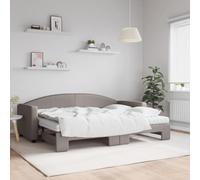 KTHLBRH Lit de jour extensible avec matelas taupe 80 x 200 cm tissu Struttura del letto dell'hotel Cornice da letto per soggiorno Telaio per Camera da letto Adatto per Camera da letto