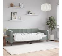 KTHLBRH Lit de jour gris clair 80 x 200 cm velours Struttura del letto dell'hotel Cornice da letto per soggiorno Telaio per Camera da letto Adatto per Camera da letto